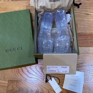 Gucci Clear Rubber Slide Sandals Mules  6 (36)